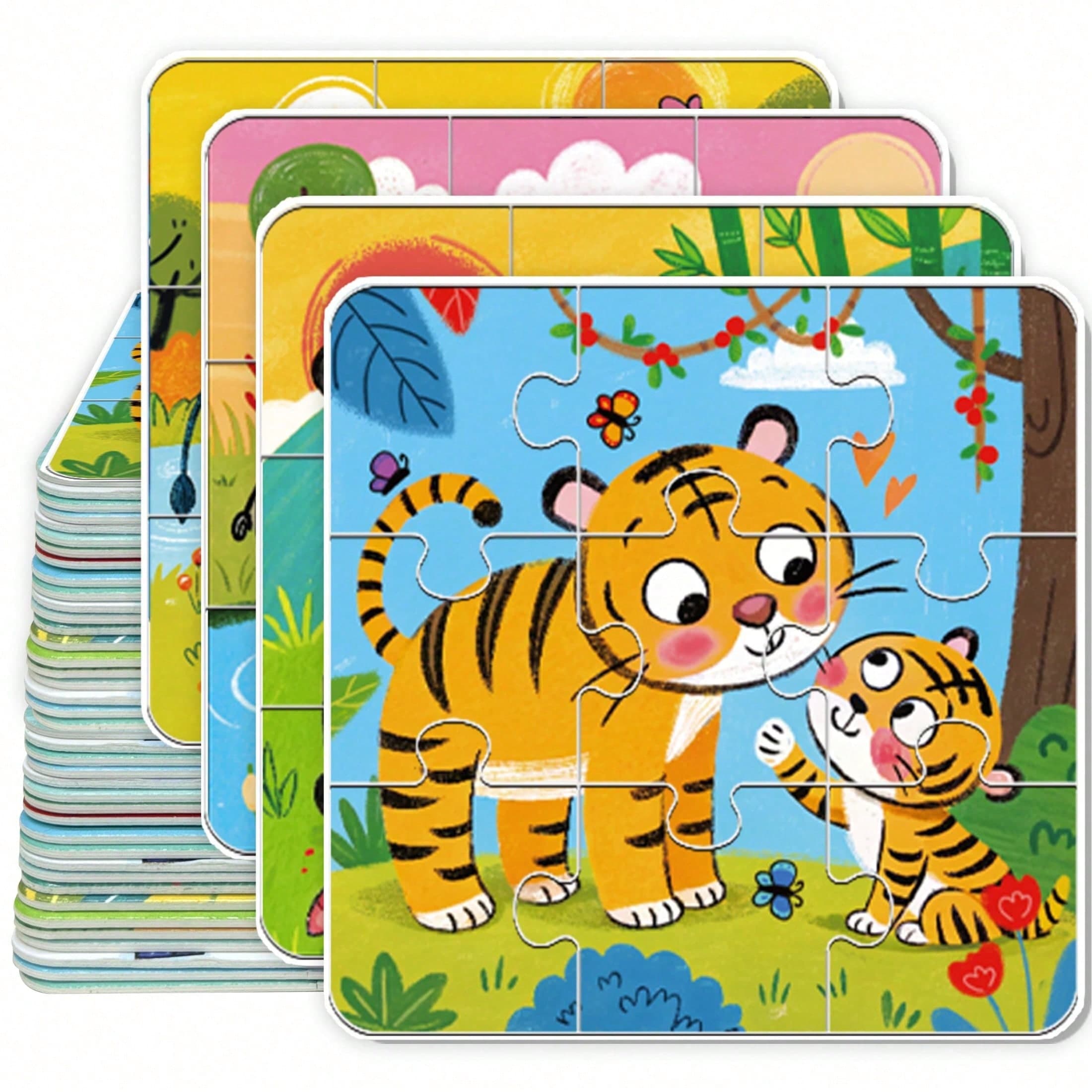 2 Sets Toddler Puzzles, Montessori Educational Parent-Child Toys, Preschool Motor Skills Learning Travel Games, Children's Birthday Gifts, Back To School Season