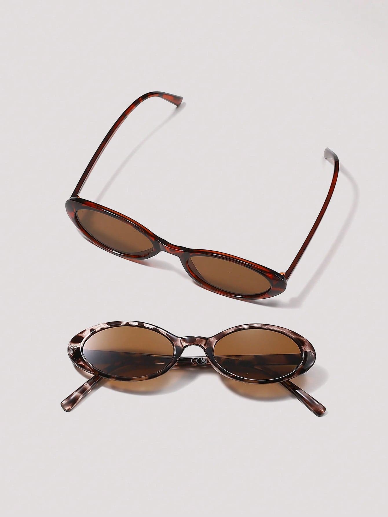 Visivana 2pcs Leopard Print Plastic Oval Full Frame Women's Glasses, Classic Fashion Eyewear For Street Photography, Beach, Outdoor, Travel, School, Campus Elegant Modern Back-To-School Accessories