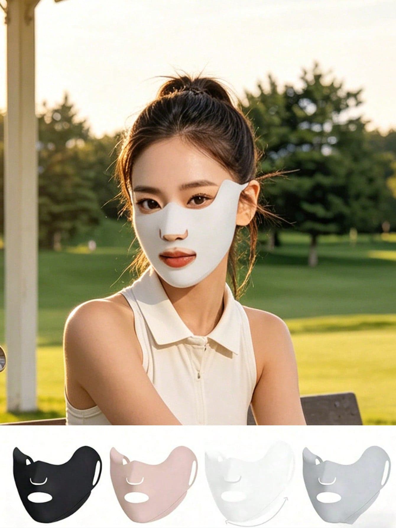 Sun Protection Face Mask, Outdoor Sunshade Face Cover, UV Protection, Breathable Ice Silk Mask, Suitable For Outdoor Sports Like Golf And Summer Running