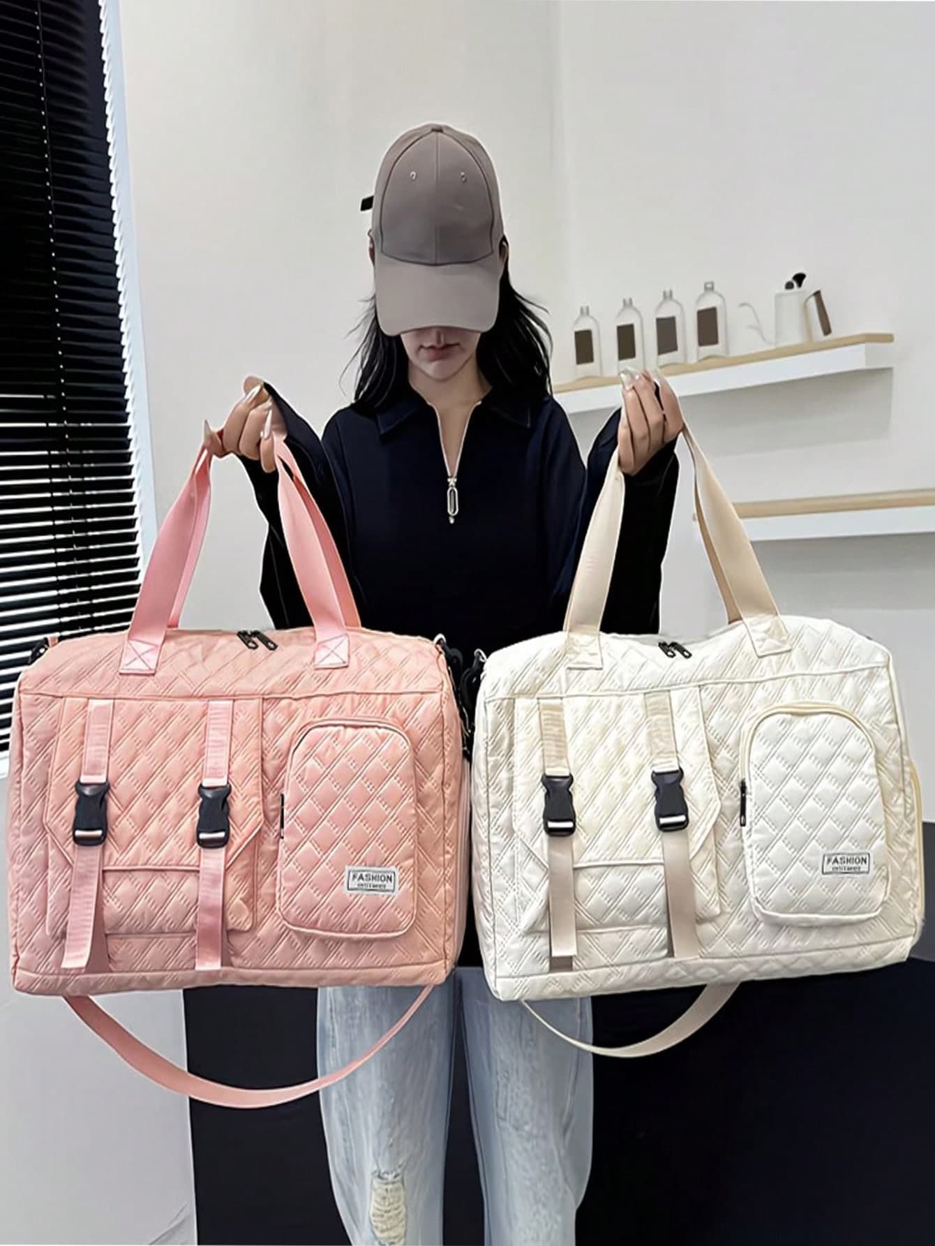 Men's Travel Bag, Lightweight Suitcase For Convenient Business Trips, Large Capacity With Shoe Compartment Storage, Sporty Handbag
