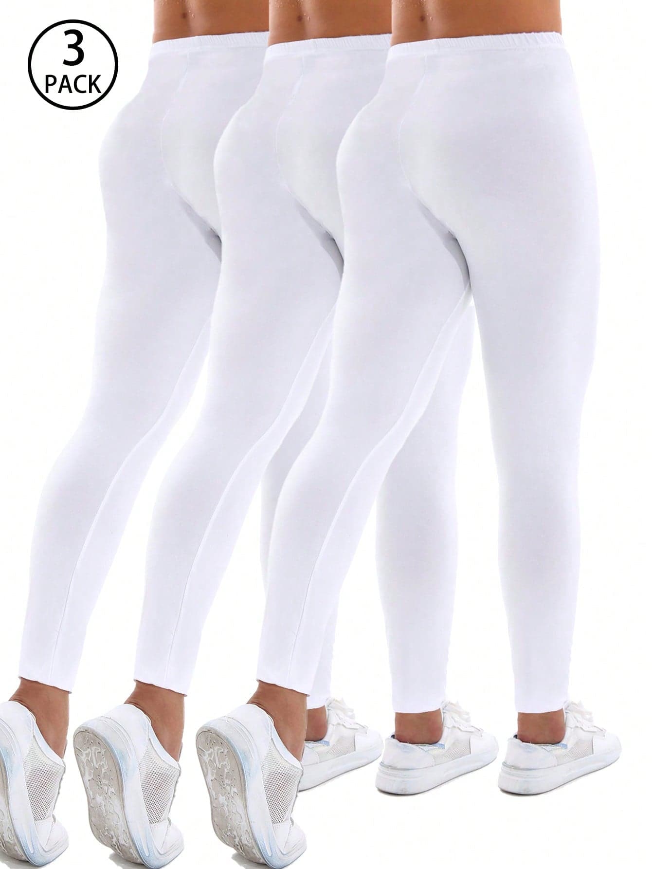 Summer 3 Packs Women Casual Black Leggings Fitness Sports Elastic Legging Outdoor Vacation Shopping Walking Cropped Pants Home Shaping Hip Lifting Yoga