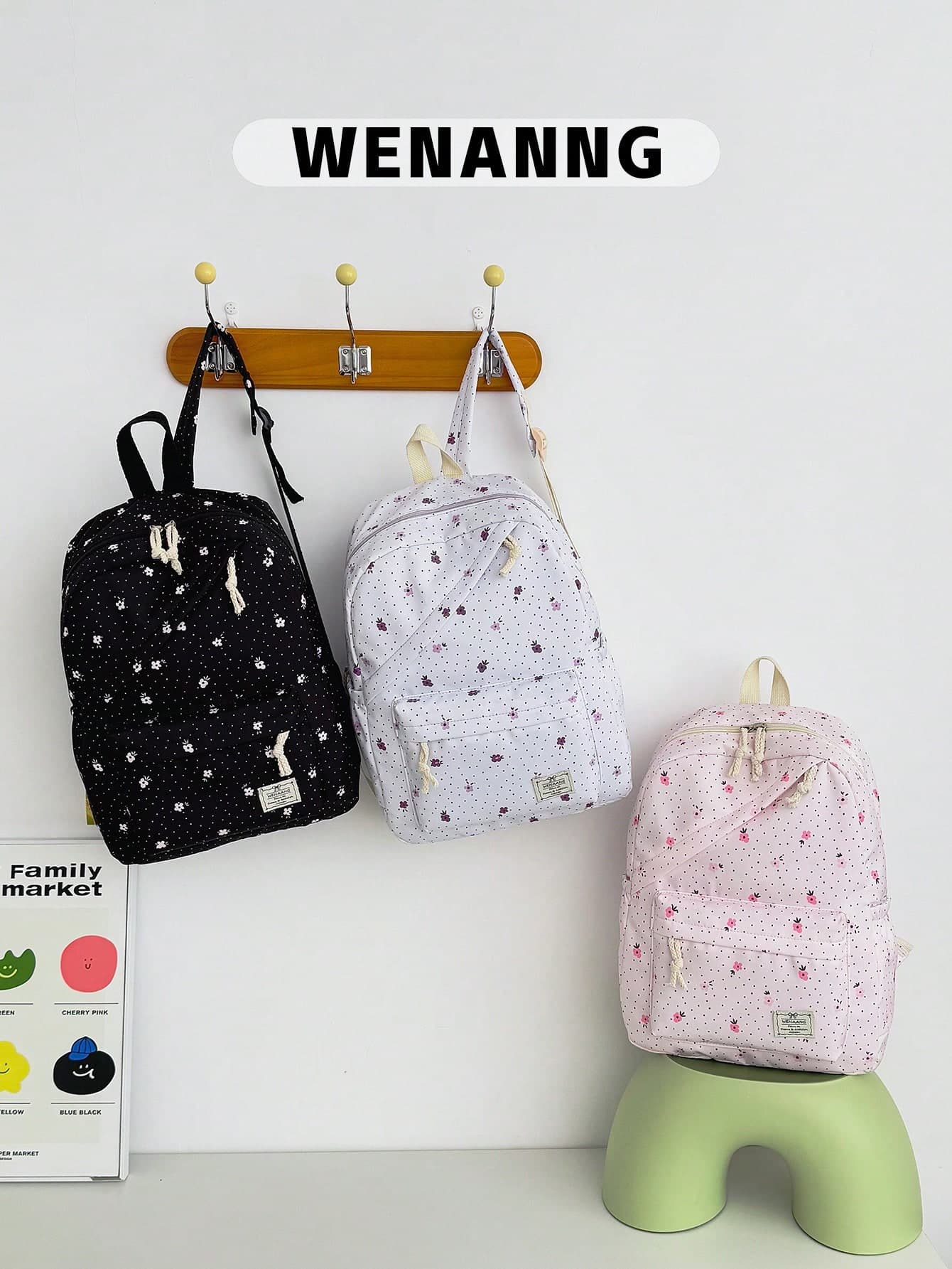 1pc Polka Dot Bow Pattern Student Backpack, Lightweight Large Capacity With Laptop Compartment School Day Bag, Adjustable Shoulder Straps Bookbag, Suitable For Teenagers/Students/Graduates/Young People, Perfect For Daily Use, Outings, Travel, School And Back To School Season