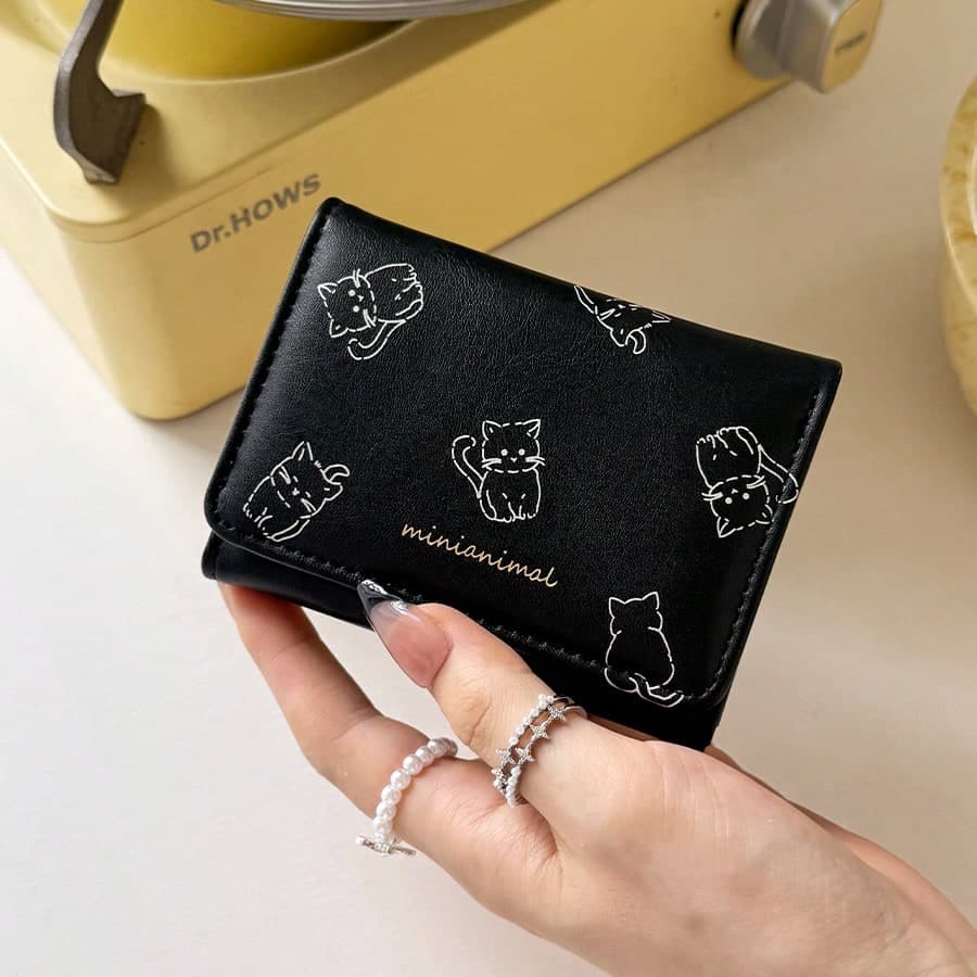Milky! So Sweet~ Minimalist Ins Fresh Sweet Short Multi-Functional Dog & Cat Wallet Coin & Card Holder