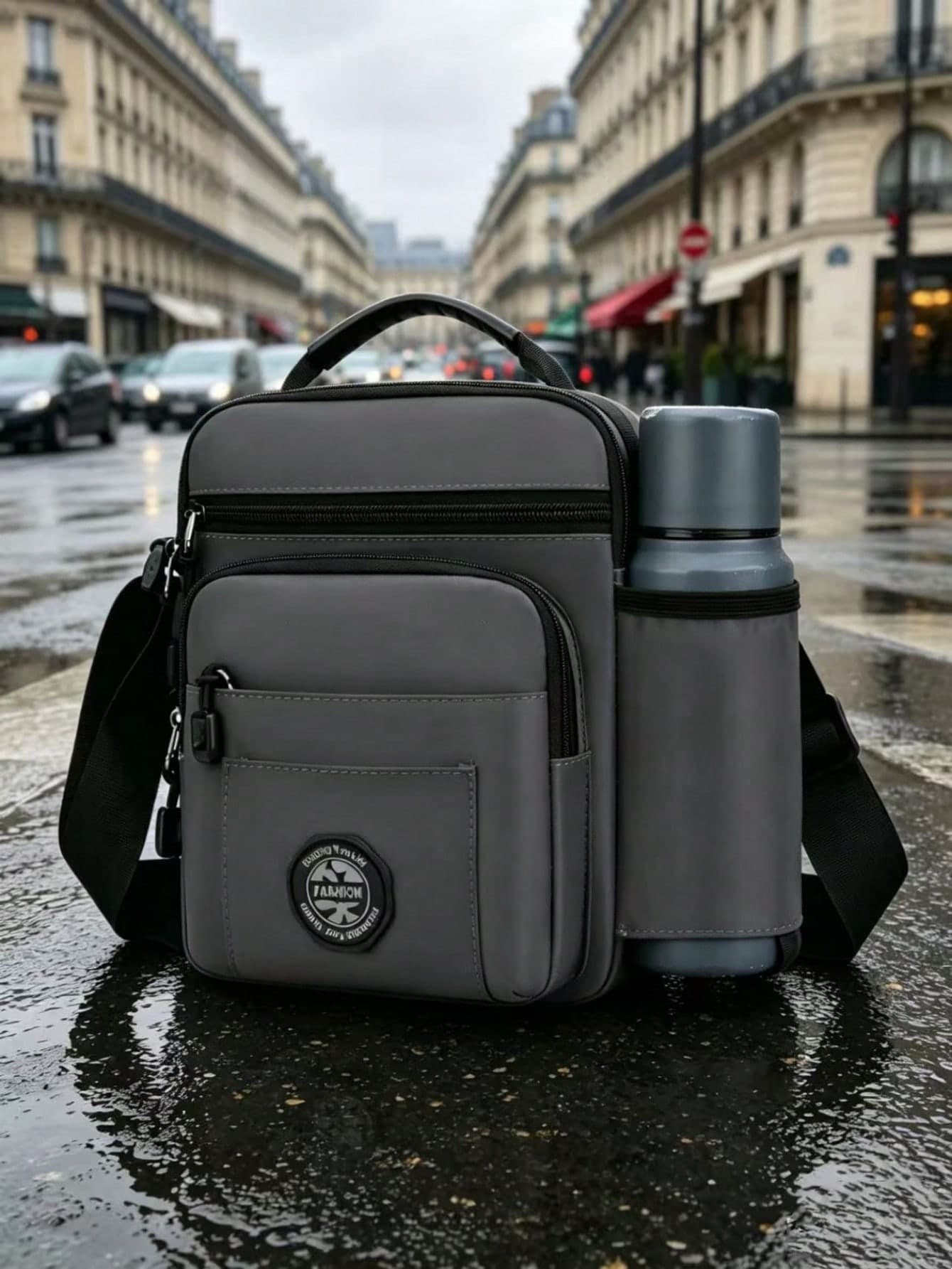 New Men's Small Square Bag, Oxford Cloth, Shoulder Bag, Crossbody Bag, Water Bottle Bag, Unisex Bag, Handbag, Travel, Vacation, Daily Commute, Minimalist, Personalized, Fashion, Sports, Vintage, Business Bag, Unisex, Handsome, College, Punk, Rainproof, Scratch-Resistant, Anti-Aging, Multi-Functional, Multi-Compartment, Classified Storage, Multi-Layer Crossbody Bag, Men, Students, Christmas, Halloween, Valentine's Day, Father's Day, Gift For Boyfriend, Gift For Friend, Gift For Father, Unisex Small Square Bag