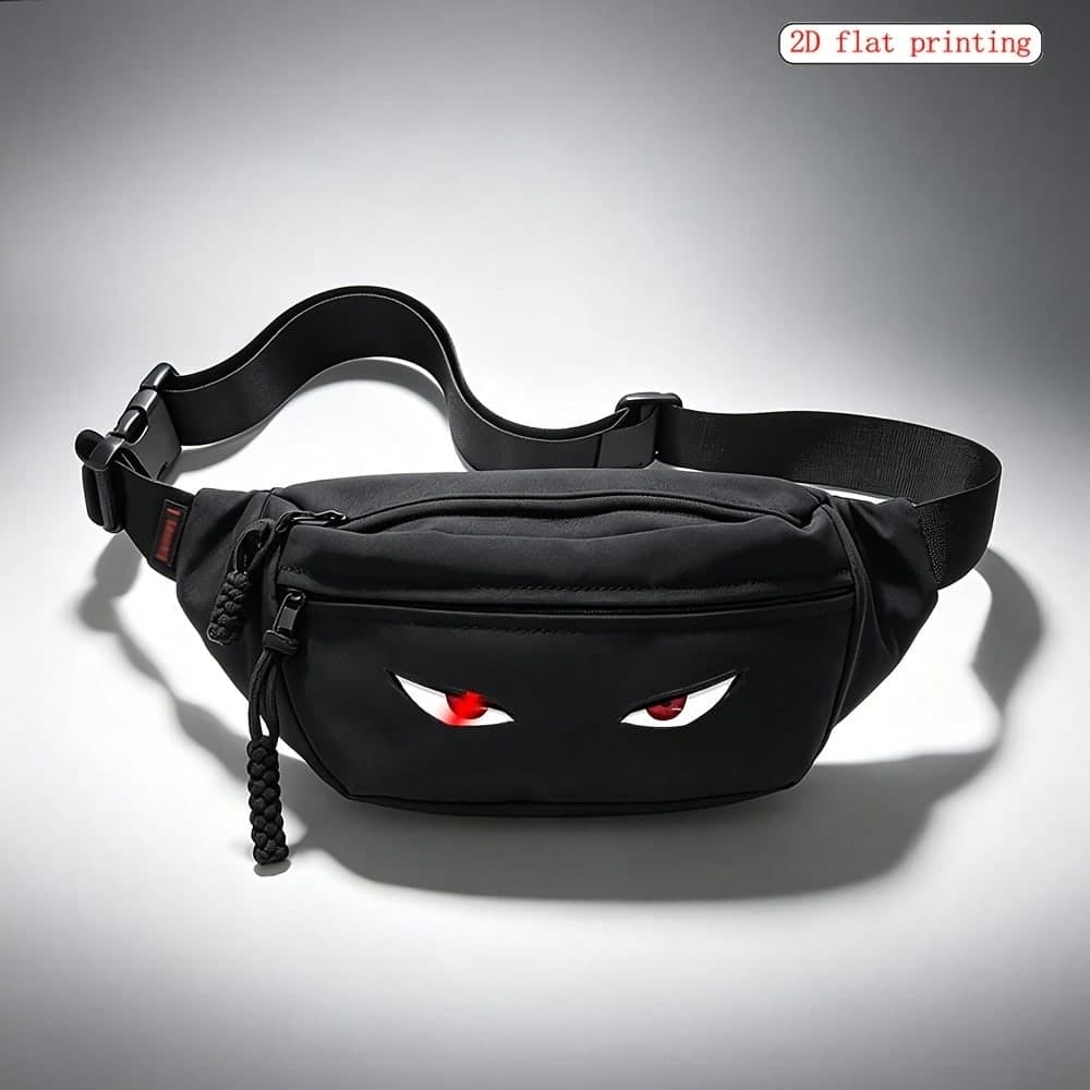 New Korean Style Fashionable Retro Corduroy Waist Bag, Simple Chest Bag, Large Capacity Solid Color Single Shoulder Crossbody Small Bag