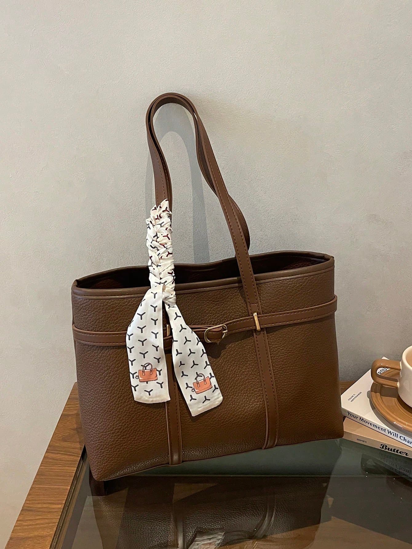 New Fashion Versatile Solid Color Large Capacity Tote Bag For Women, Suitable For Commuting, Travel, Shopping, Handheld, Shoulder, Crossbody