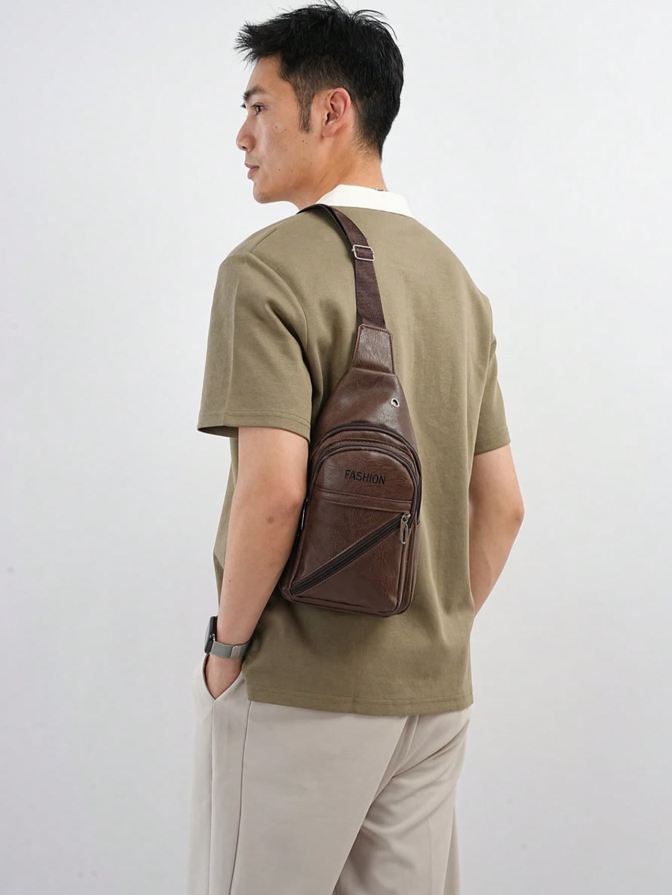 Fashionable Retro Waist Bag With Earphone Jack And Adjustable Zipper Shoulder Strap, Outdoor Casual Crossbody Waist Bag, Multi-Pocket Chest Bag, Running Thanksgiving Wallet, Holiday Bag, Holiday Essential Bag, Sticker Bag, Winter Brown Bag, Back To School Valentine's Day Gift, Retro Valentine's Day Gift, Sports Lifestyle Gift Bag, Belt Bag, Spring Retro Bag, School Supplies, Side Bag, Student Belt, Wallet Essential, Business Small Bag, Retro Bag, Men's One Shoulder Bag, Denim Small Bag