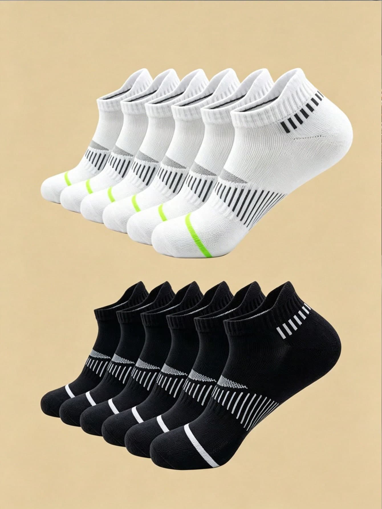 12 Pairs New Men's Plus Size Summer Sports Short Socks, Mesh Breathable Minimalist Versatile Invisible Socks