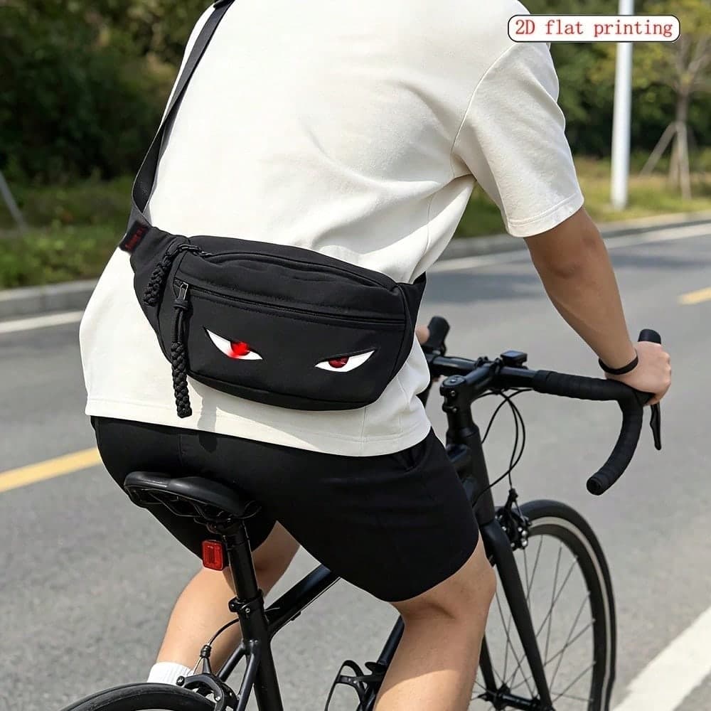 New Korean Style Fashionable Retro Corduroy Waist Bag, Simple Chest Bag, Large Capacity Solid Color Single Shoulder Crossbody Small Bag