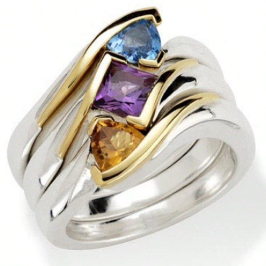 Niche Asymmetrical Twisted Women's Ring, Inlaid With Colorful Synthetic Zirconia, Fresh And Delicate, Suitable For Afternoon Tea Date With Best Friends, Small And Exquisite Birthday Holiday Gift Jewelry