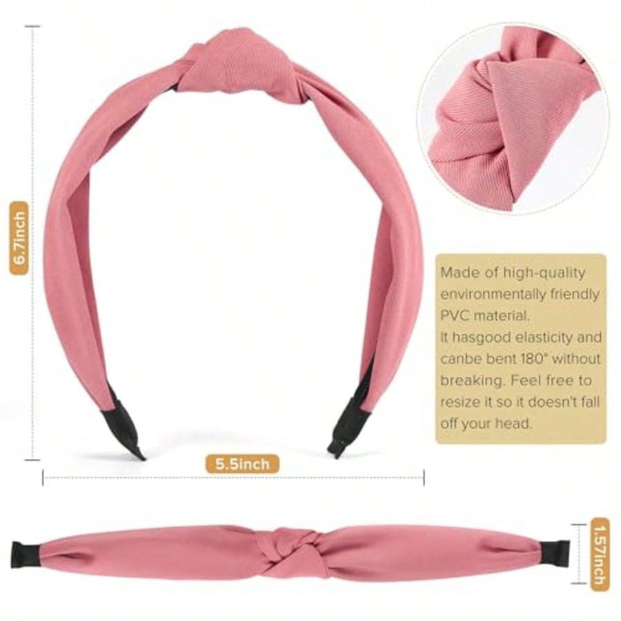 1pc Solid Color Knotted Headband, Wide Fabric Headscarf Hair Hoop, Women's Daily Hair Accessory, Simple Knotted Headband, Solid Color Wide Fabric Headband, Casual Bohemian Style Solid Color Knotted Headband, Wide Fabric Headscarf Hair Accessory
