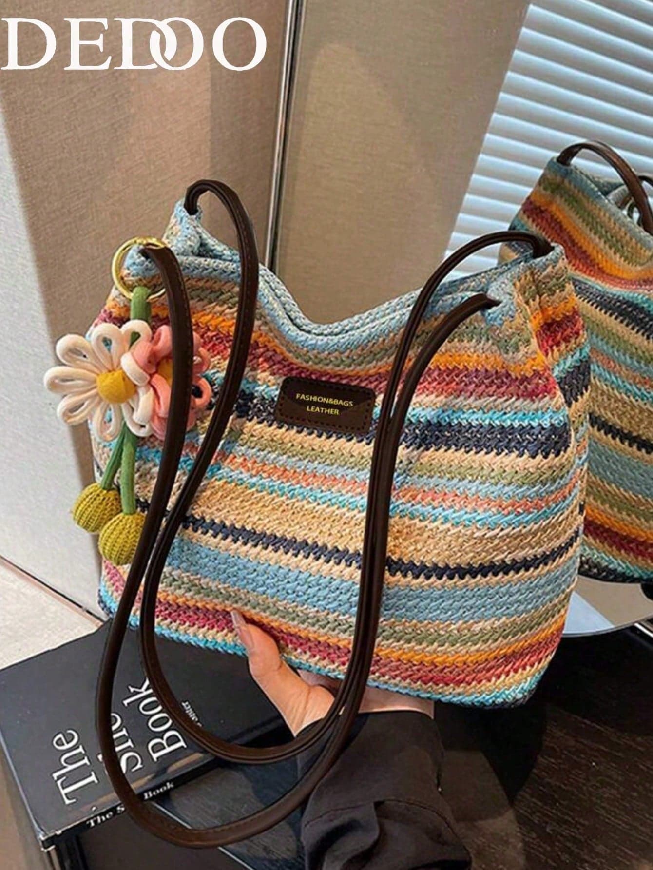 Summer Fashion Versatile Casual Underarm Shoulder Handmade Woven Large Capacity Beach Straw Crossbody Bag