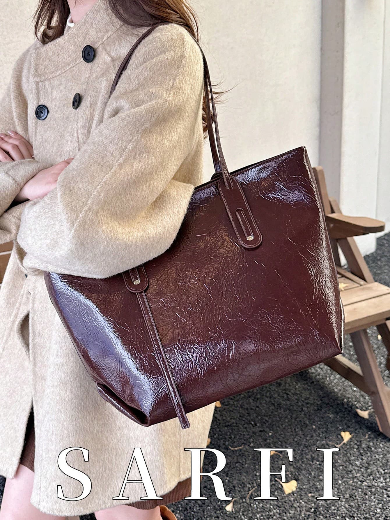 Fashion Minimalist Solid Color PU Material Women's Tote Bag, Versatile Large Capacity Shoulder Bag/Commuter Bag