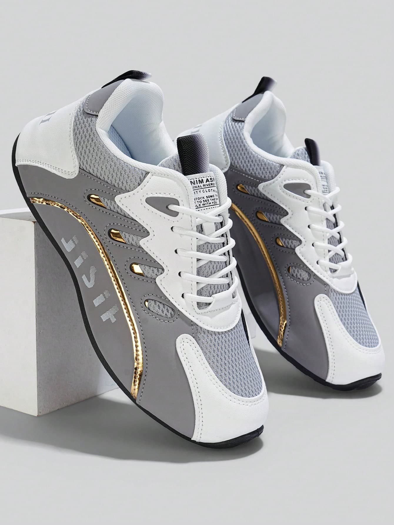 Flipark Men's Breathable Mesh Casual Sports Shoes, Soft Sole, Wear-Resistant Running Sneakers