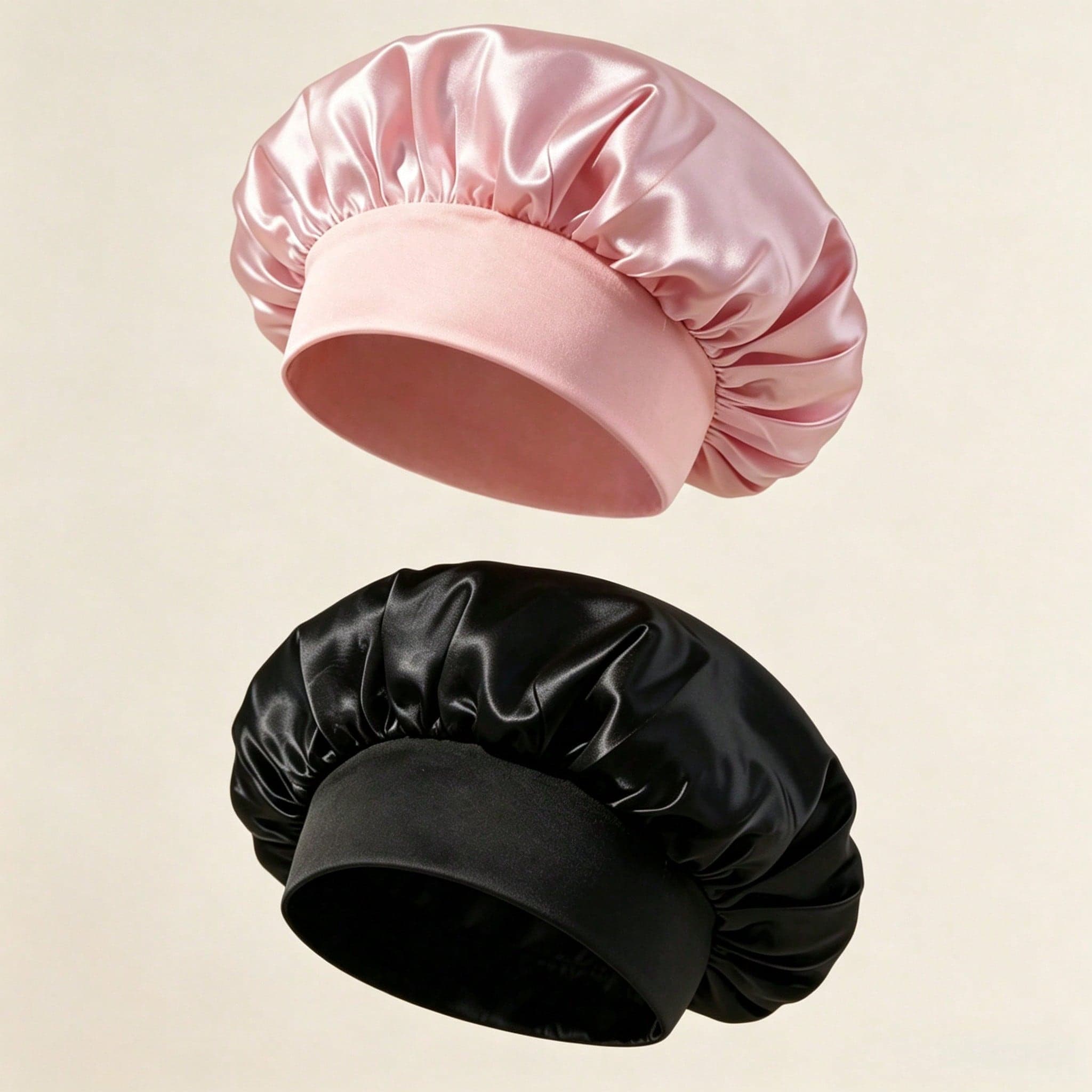 1/2pcs Silk Sleeping Cap, Satin Headscarf, Soft Elastic Band Silk Sleeping Cap, Silk Headscarf Suitable For Curly Hair