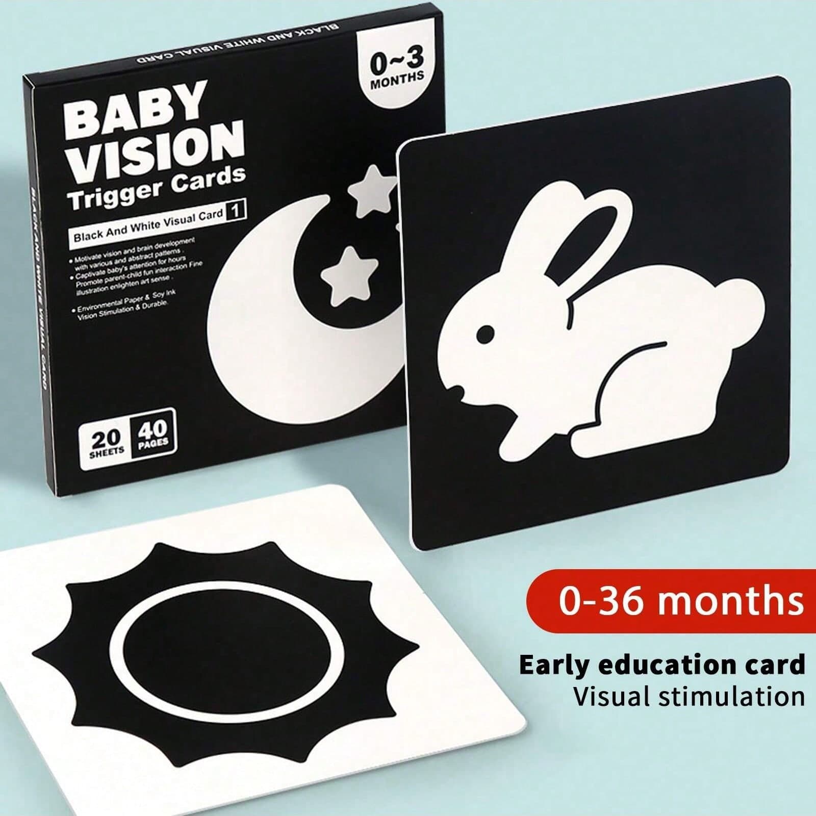 High Contrast Baby Flash Cards For Visual Stimulation, Double-Sided Black And White Early Learning Cards, Newborn Educational Toys For 0-3 Months, Black And White Cards, 6 Months Baby Toys, High Contrast Infant, Baby Milestone Cards, Baby Toys, Baby Books