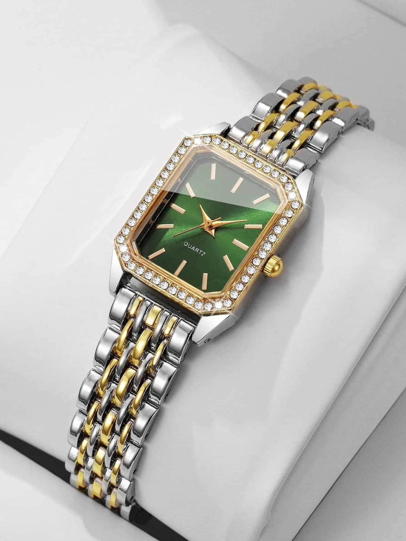 Women's Steel Band Elegant Fashion Casual Square Dial Quartz Wristwatch (1pc/Set) Watch Box Not Included