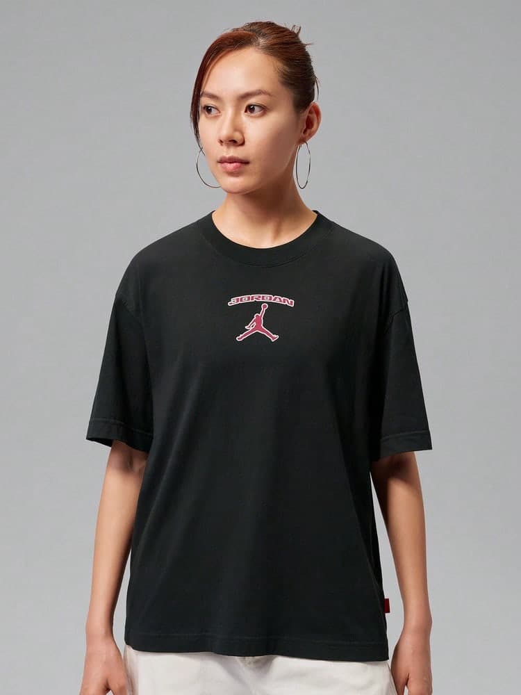 Jordan Women's AS W J SS GF GFX TEE VAR Short Sleeve Knit Collarless T-Shirt TIM7152-010