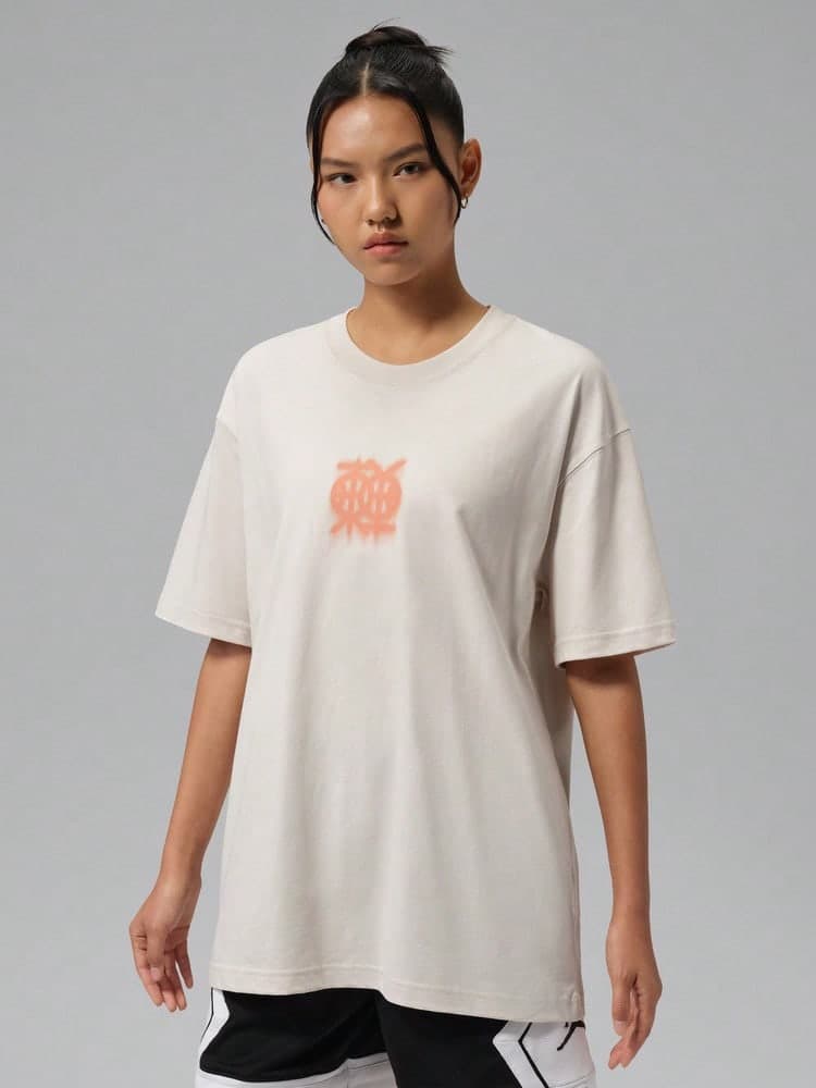 Jordan Women's AS W J SPT DF SS GFX TEE DD Short Sleeve Knit Collarless T-Shirt TIQ7306-104