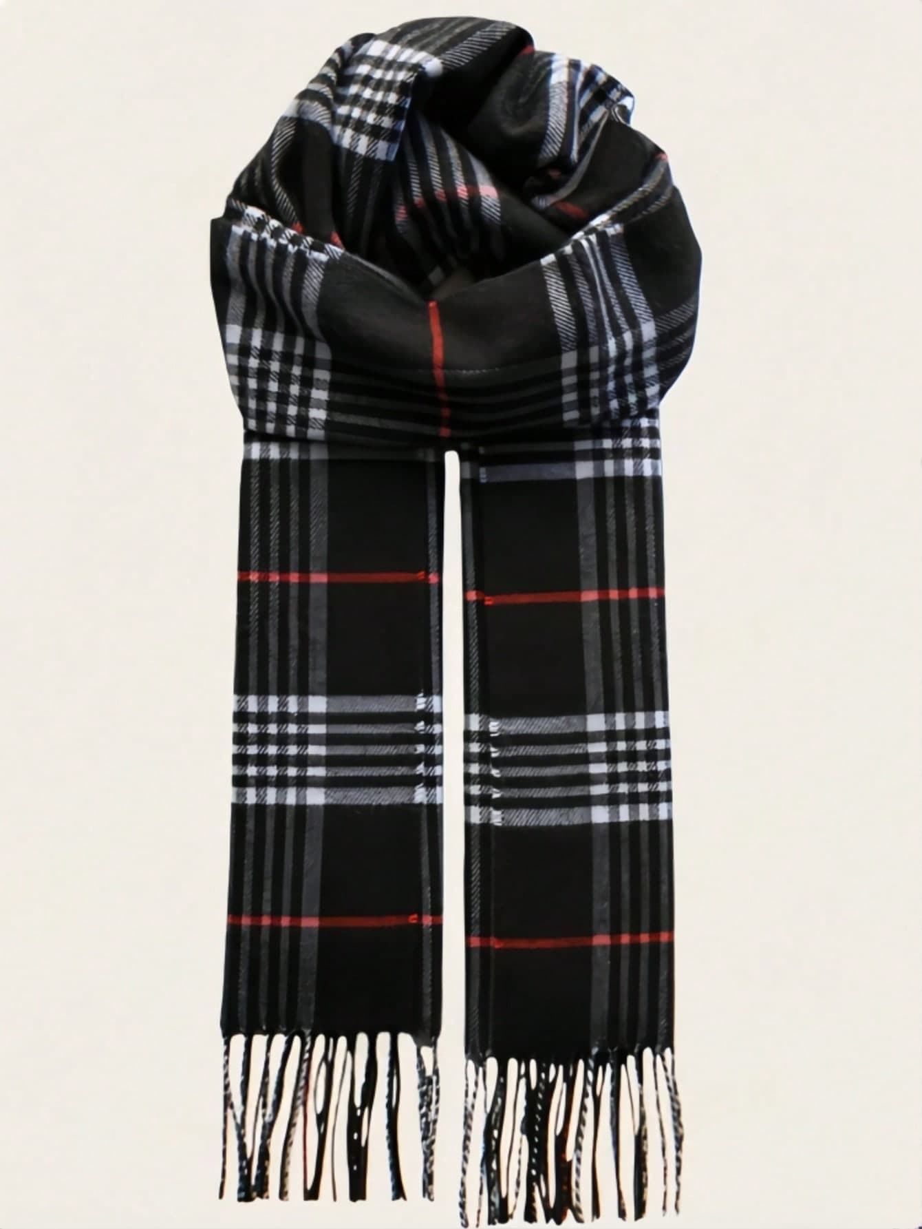 Classic Couple Plaid Scarf, Autumn/Winter Universal, Boyfriend Gift, Men's/Women's Birthday Gift, High-End Fashion, Double-Sided Korean Style, Warm, Neck Warmer, Blanket
