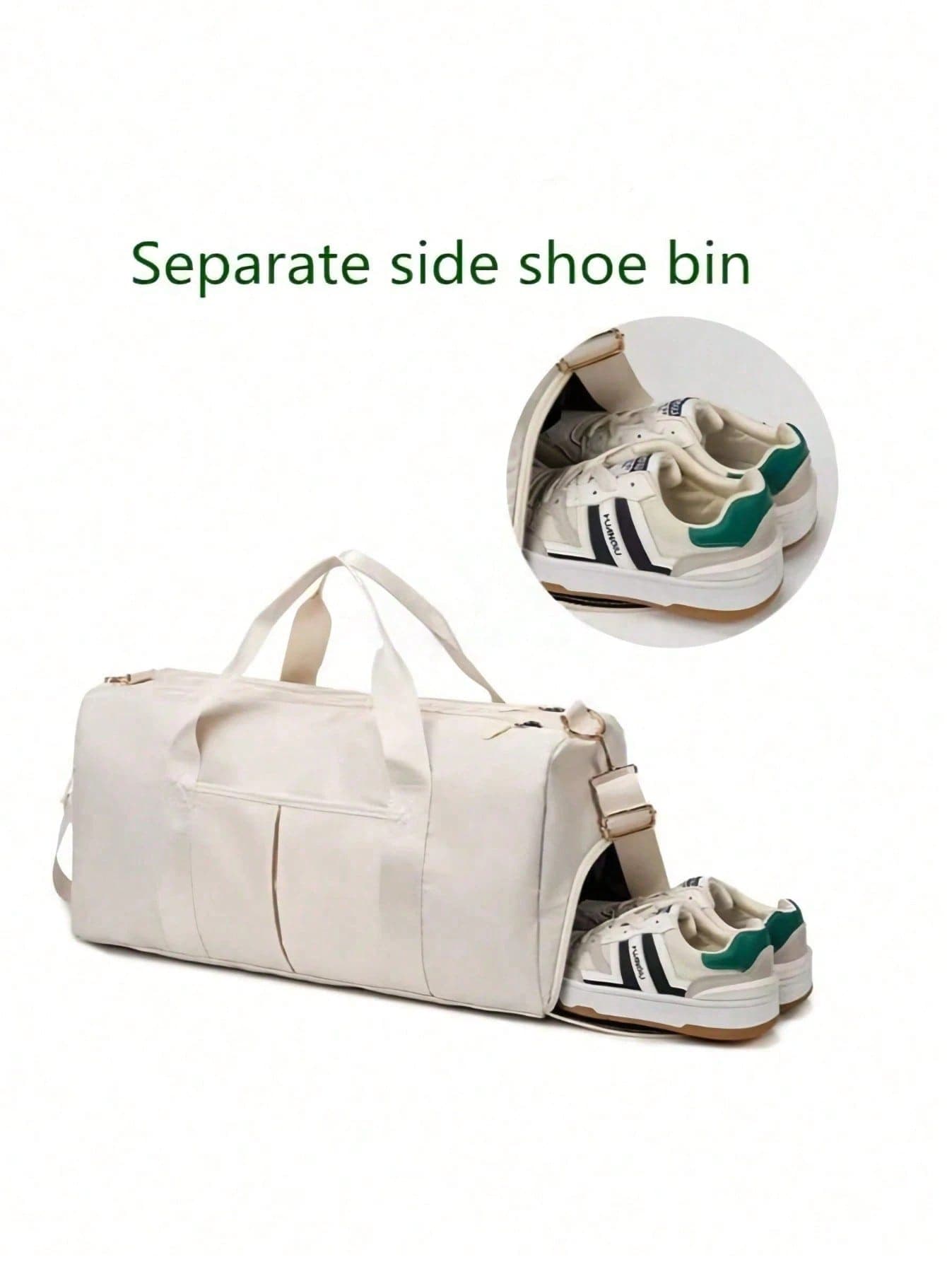 Women's Fashion Fitness Travel Bag, Large Capacity Sports Training Tote & Crossbody Bag, Independent Shoe Compartment Design For Clean Organized Storage, Lightweight Water-Resistant Yoga Bag, Fits Sneakers, Workout Clothes, Water Bottle And Personal Items, Suitable For Gym Training, Yoga, Pilates, Weekend Trips, Swimming And Daily Commute, Multi-Scenario Use Highly Attractive Women's Sports Gear Bag
