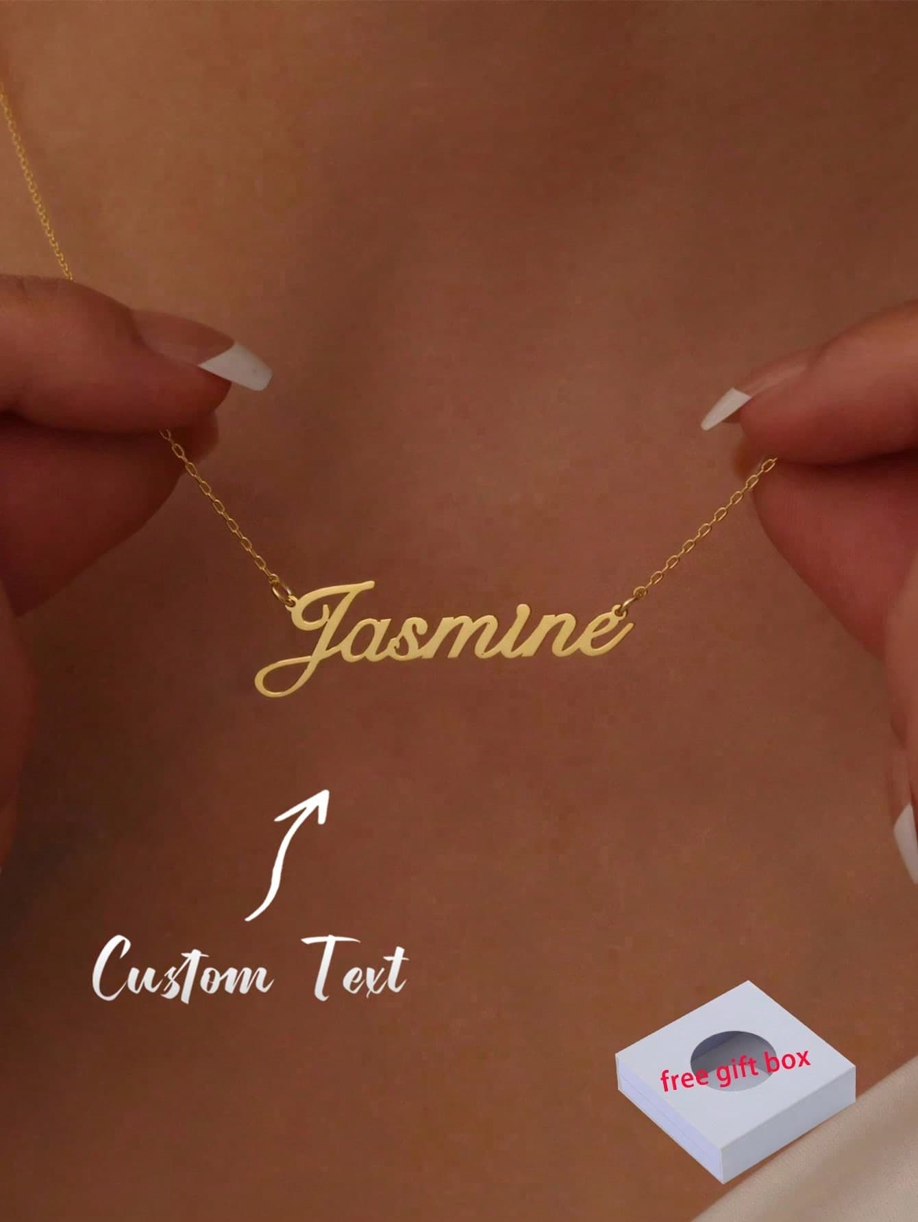 Fashion Customized Name Necklace, Stainless Steel Material, Personalized Nameplate Neck Chain