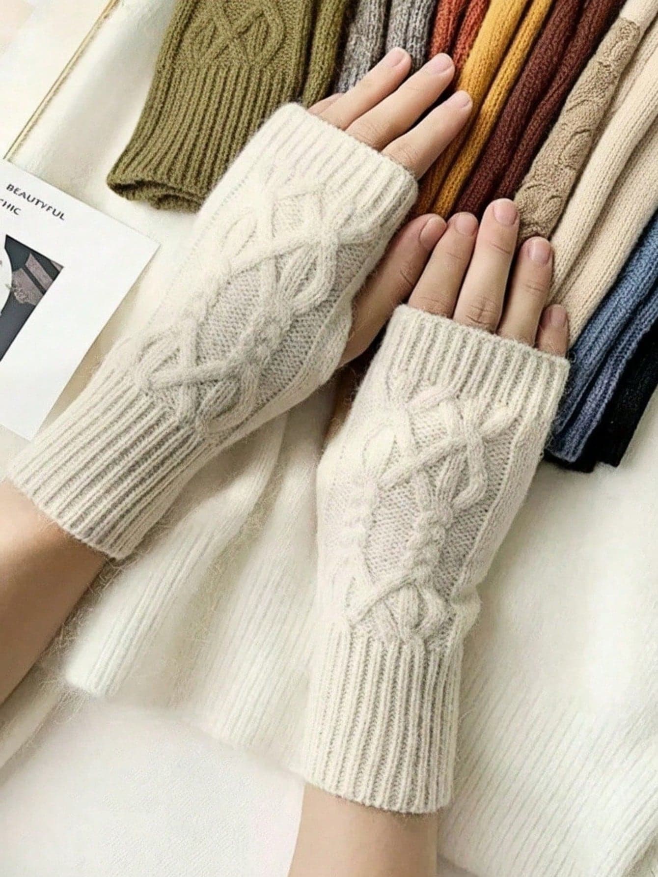 Women's Knit Fingerless Gloves