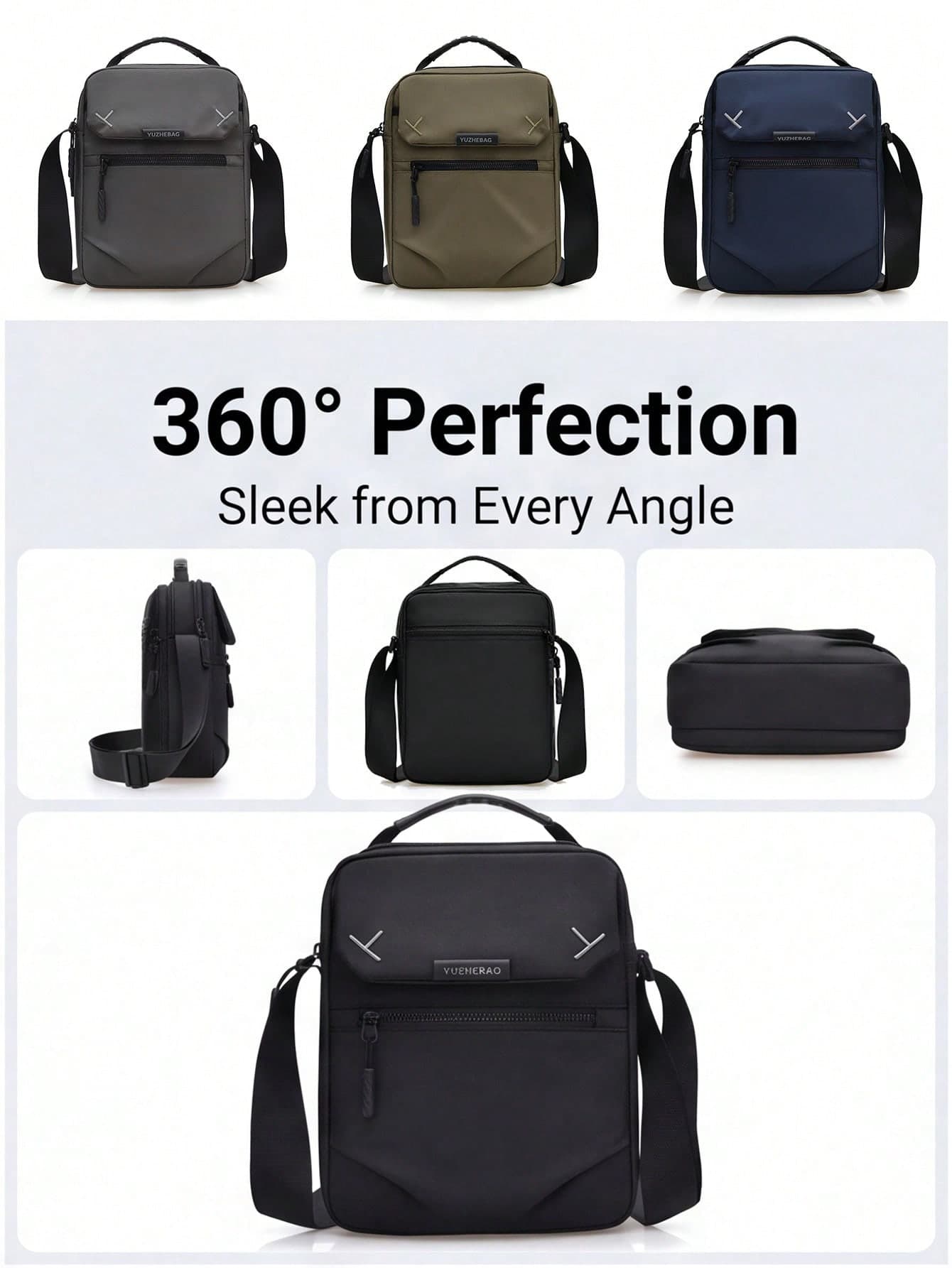 Vertical Multi-Pocket Men's Crossbody Bag, Casual Travel Shoulder Bag, Daily Commute Portable Men's Small Square Bag, Back To School Season Crossbody Bag, Personal Belongings Storage Bag