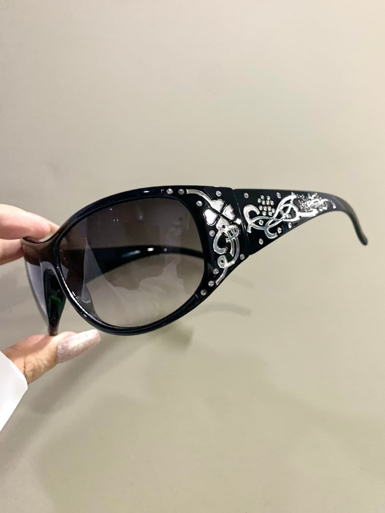 Punk Style Fashion Glasses, Retro Fashion Glasses, PC Lenses, Wide Temples And Durable Metal Hinges, Unisex Academic Style Glasses, Suitable For Back To School Season, Rimmed Frame, Printed Pattern