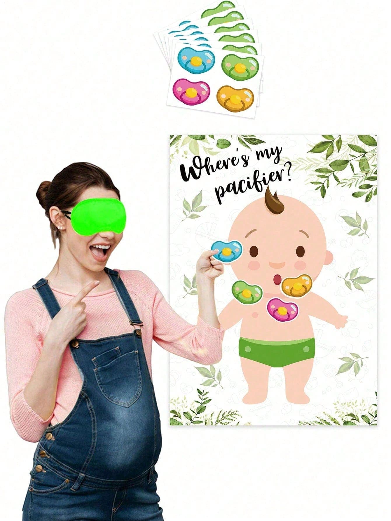 Gender Reveal Party Poster Stickers Game, Baby Shower Party Decorations Blindfold Stickers Party Game Props, Baby Shower Family Decoration Gifts