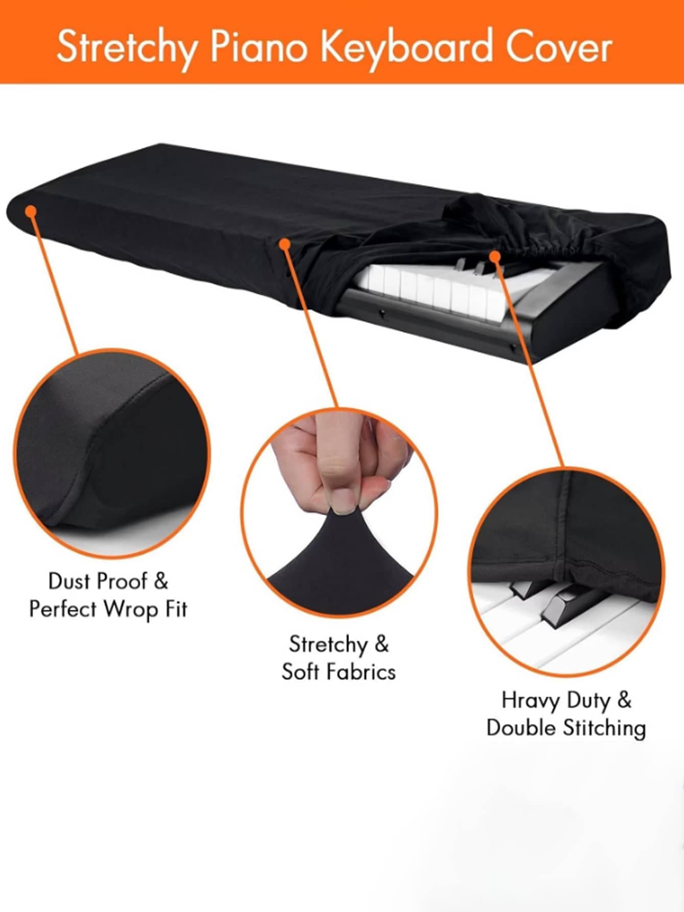 1pc Universal Dust Cover For Digital Piano/Electronic Keyboard, Dust-Proof Cloth For Digital Piano, Women's Day, Travel Essentials, Wedding Favors, Y2k, Bedroom, Car Accessories Women, Kitchen Decor,Beach,Summer,Vacation,Holiday,Travel Essential,Going Out Tops,Household Items,Mother's Day Gift,Bedroom Decor,Garden,Kitchen Decor,Summer,Beach,Travel Essentials,Room Decor,Squishy,Graduation