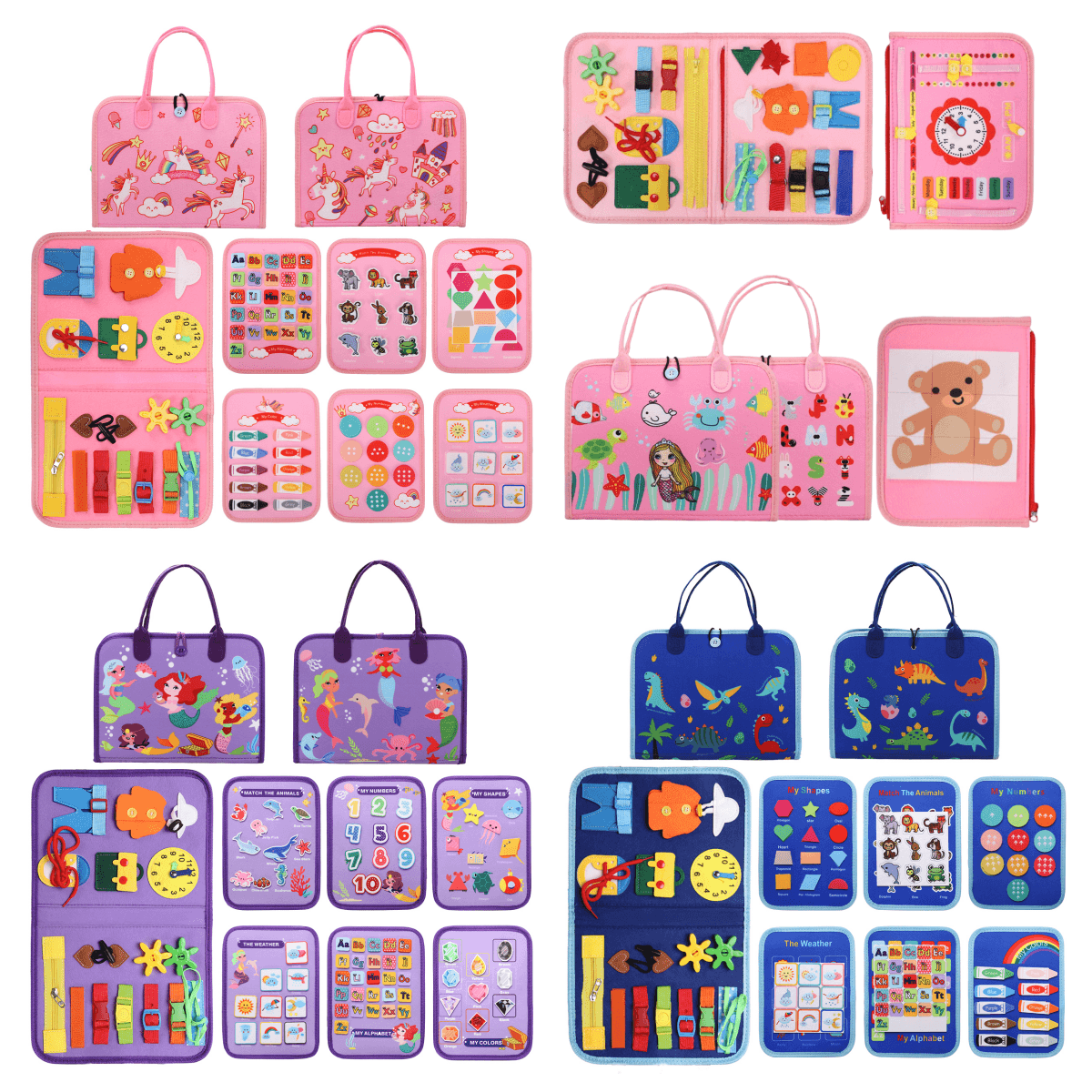 Montessori Busy Board Toy, Suitable For Boys And Girls, Can Be Used As A Gift, Sensory Toy, Educational Travel Toy, Preschool Activity, Helps Children Learn Fine Motor Skills, Suitable For Toddlers, Combines Learning And Fun.