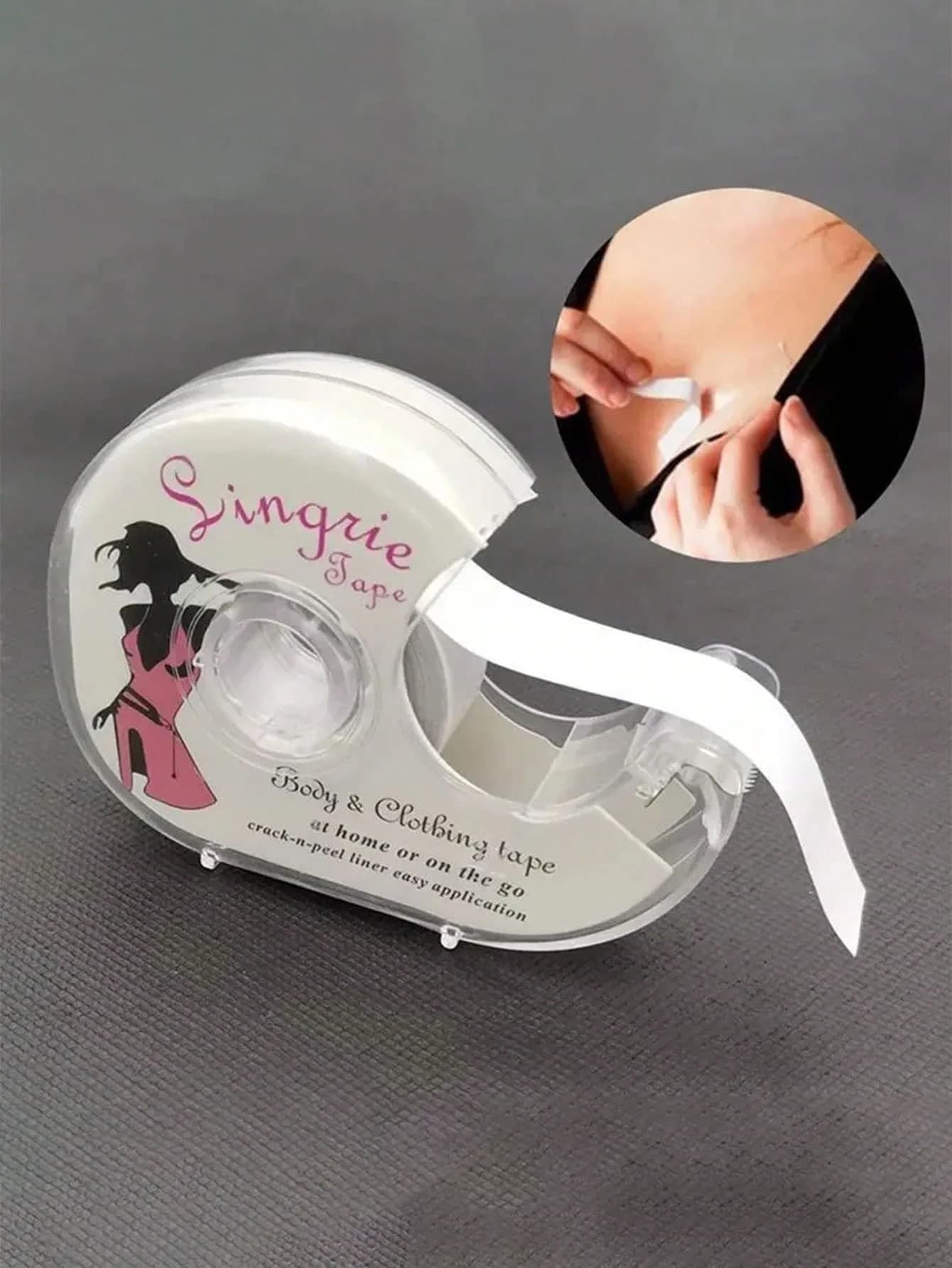 1 Roll/Set Waterproof Double-Sided Tape, Strong Adhesive, Long-Lasting, Transparent Invisible Design, Suitable For Securing Chest And Collar Clothing To Prevent Wardrobe Malfunction