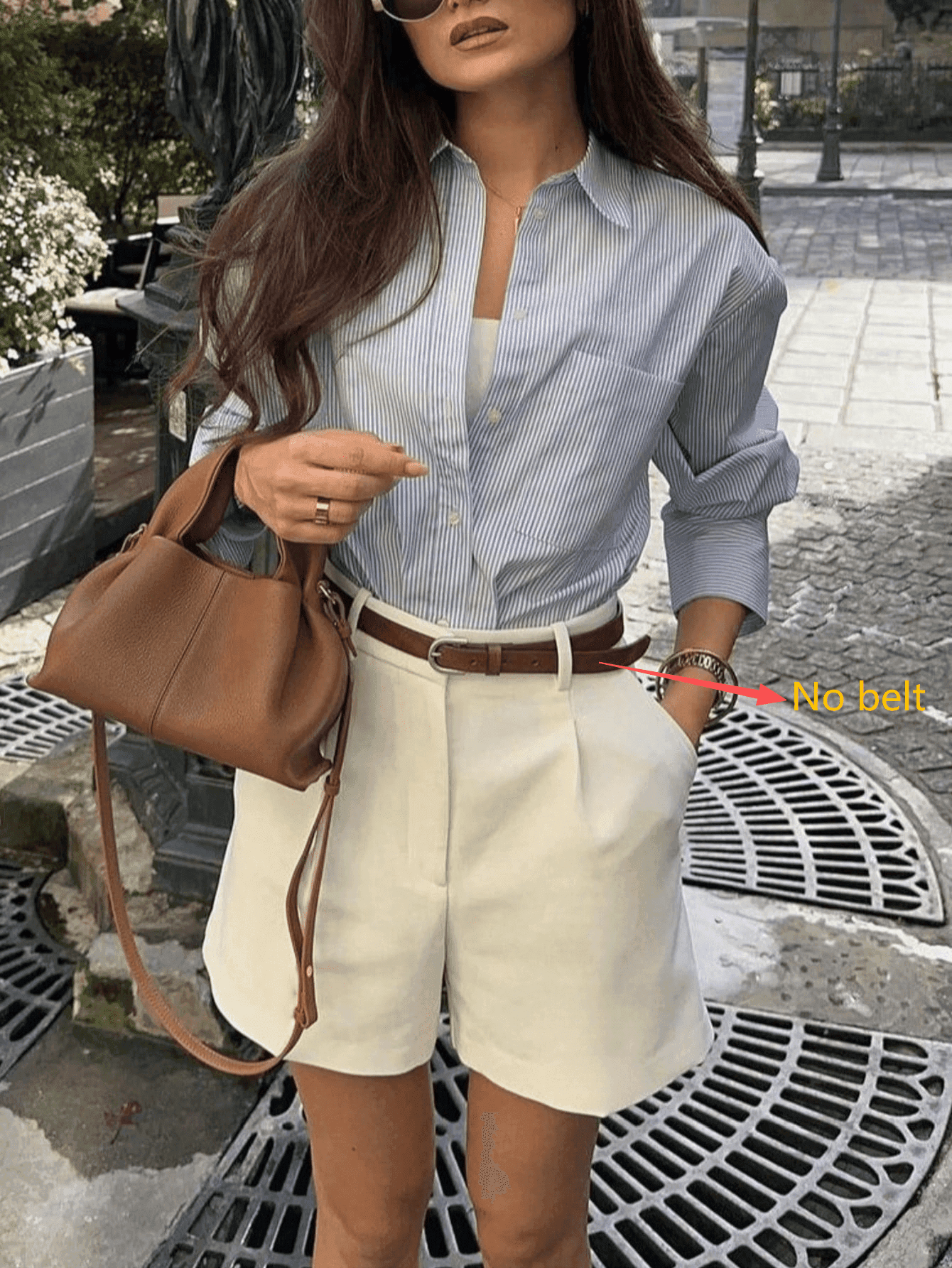 Solid Color High Waist Shorts, Suitable For Commuting And Spring/Summer Vacation, Matching Casual For Valentine's Day