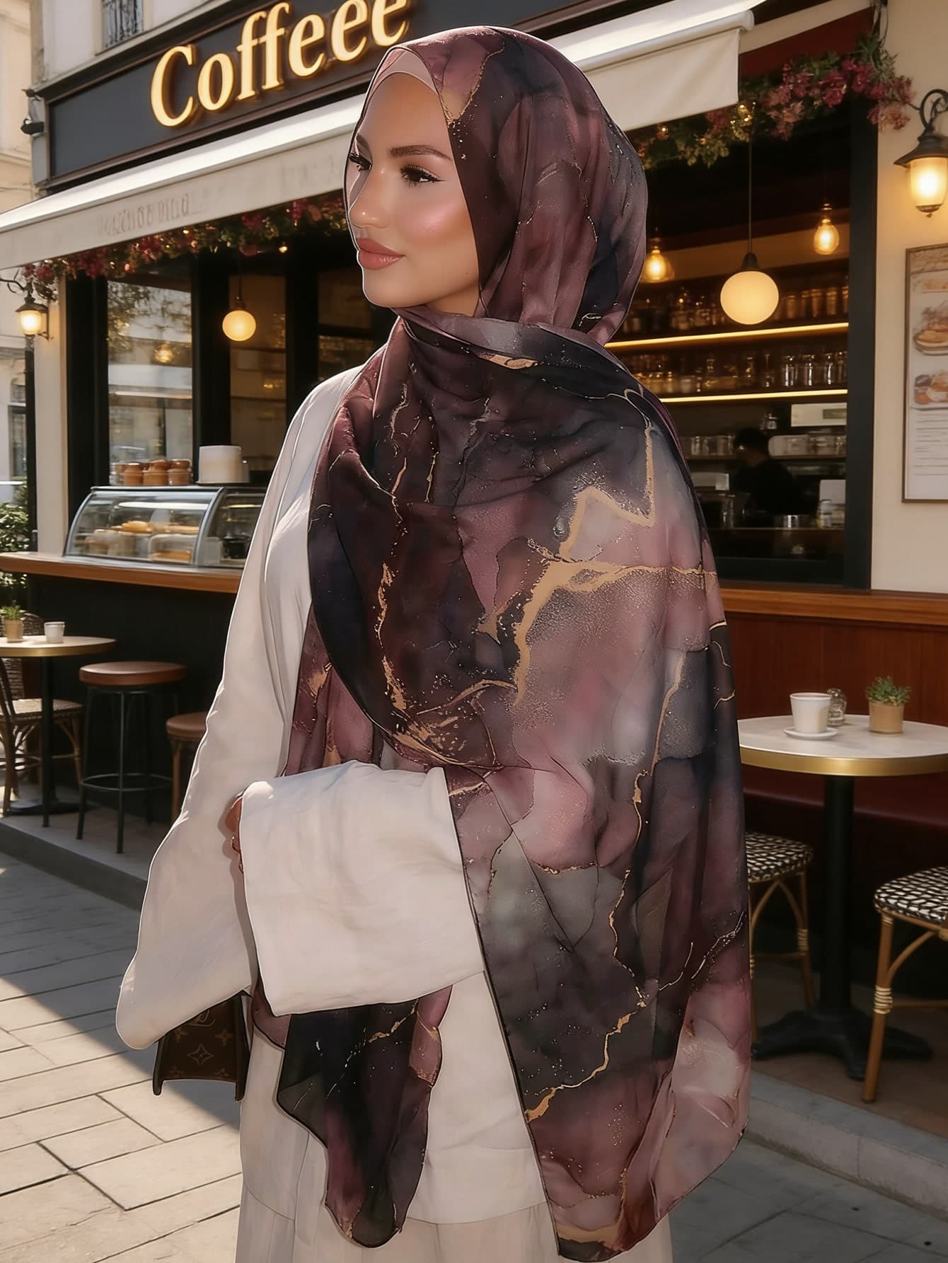 1pc Women's Bohemian Style Tie Dye Tie-Dye Print Viscose Hijab, Soft Windproof Beach Shawl Scarf, Versatile Accessory For Spring/Summer Street Style