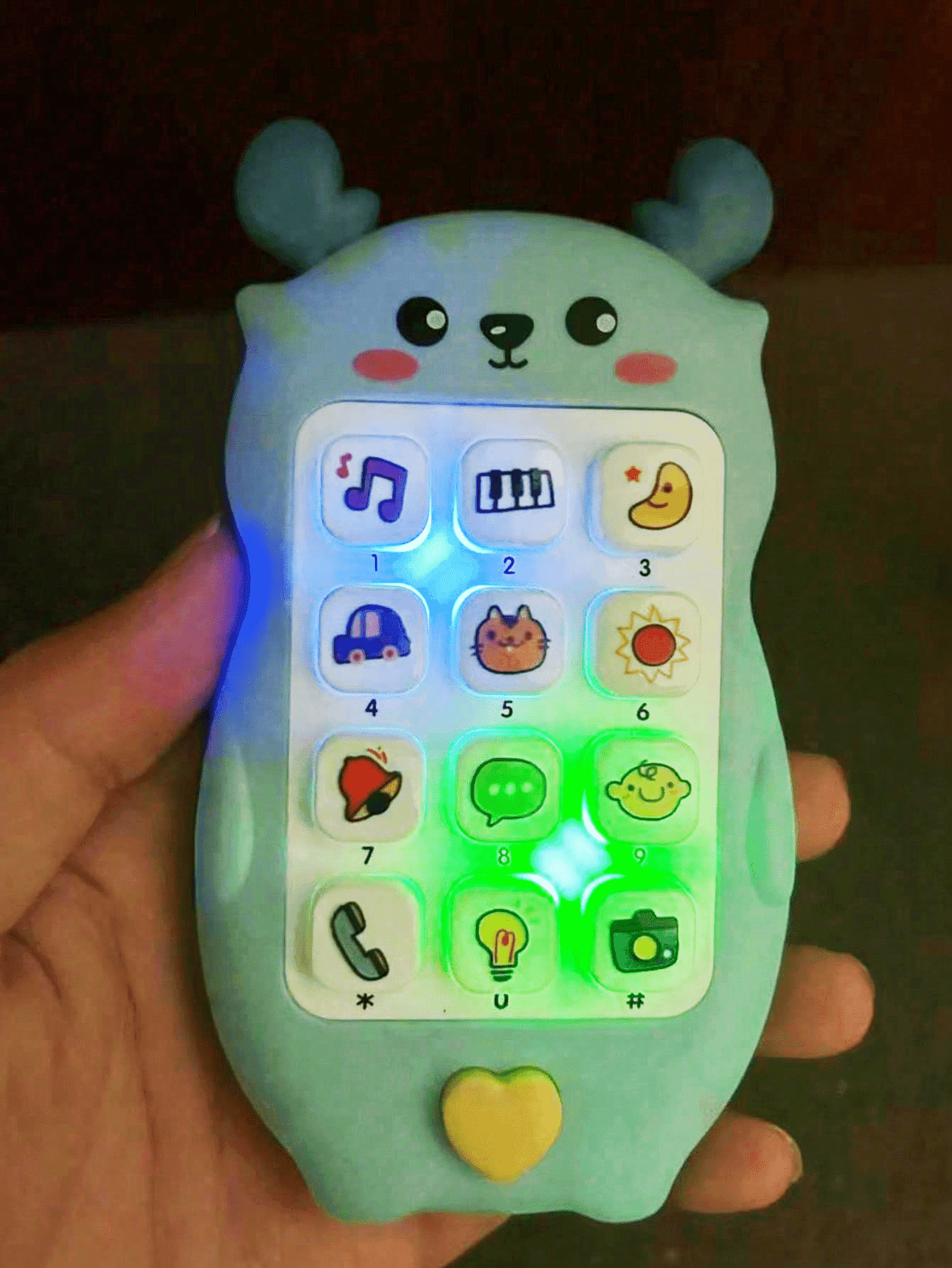 Cute Deer Music Phone, An Interactive Educational Toy, Designed With Vibrant Colors, Suitable For Children To Learn Music And Stories, Battery-Free