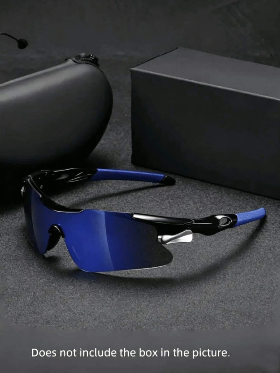 Men's Fashionable Black & Blue One-Piece Glasses