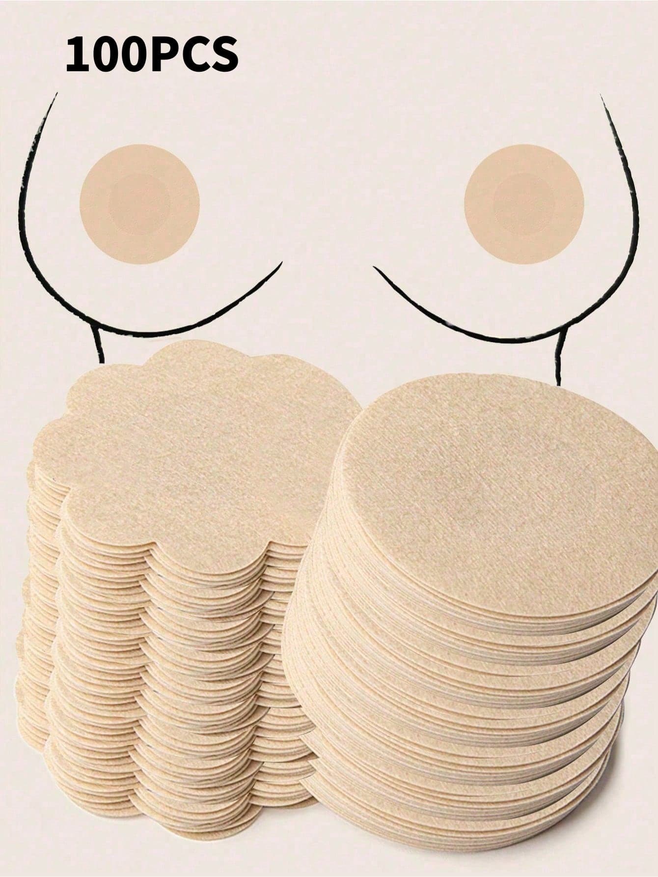 Disposable Nipple Covers - Seamless Breathable Self-Adhesive Invisible Nipple Pasties, Ideal For Sports Bras And Lingerie Accessories