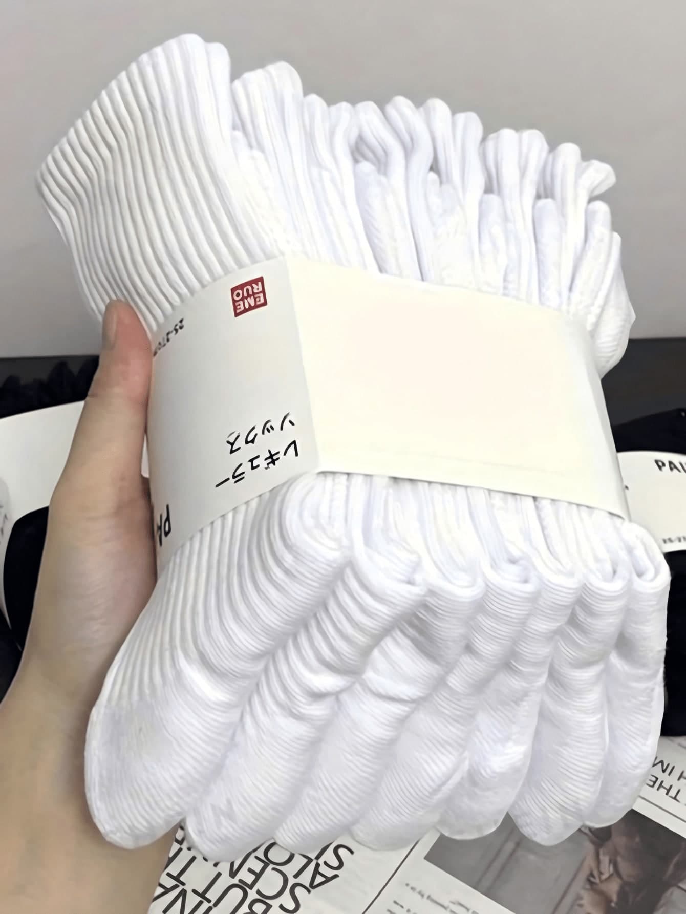 OBOVAY 5/10 Pairs Men's Pure White Socks, American Style Moisture-Wicking Breathable Daily/Sports Mid-Calf Socks, Unisex Couple Style 1/20 Pairs