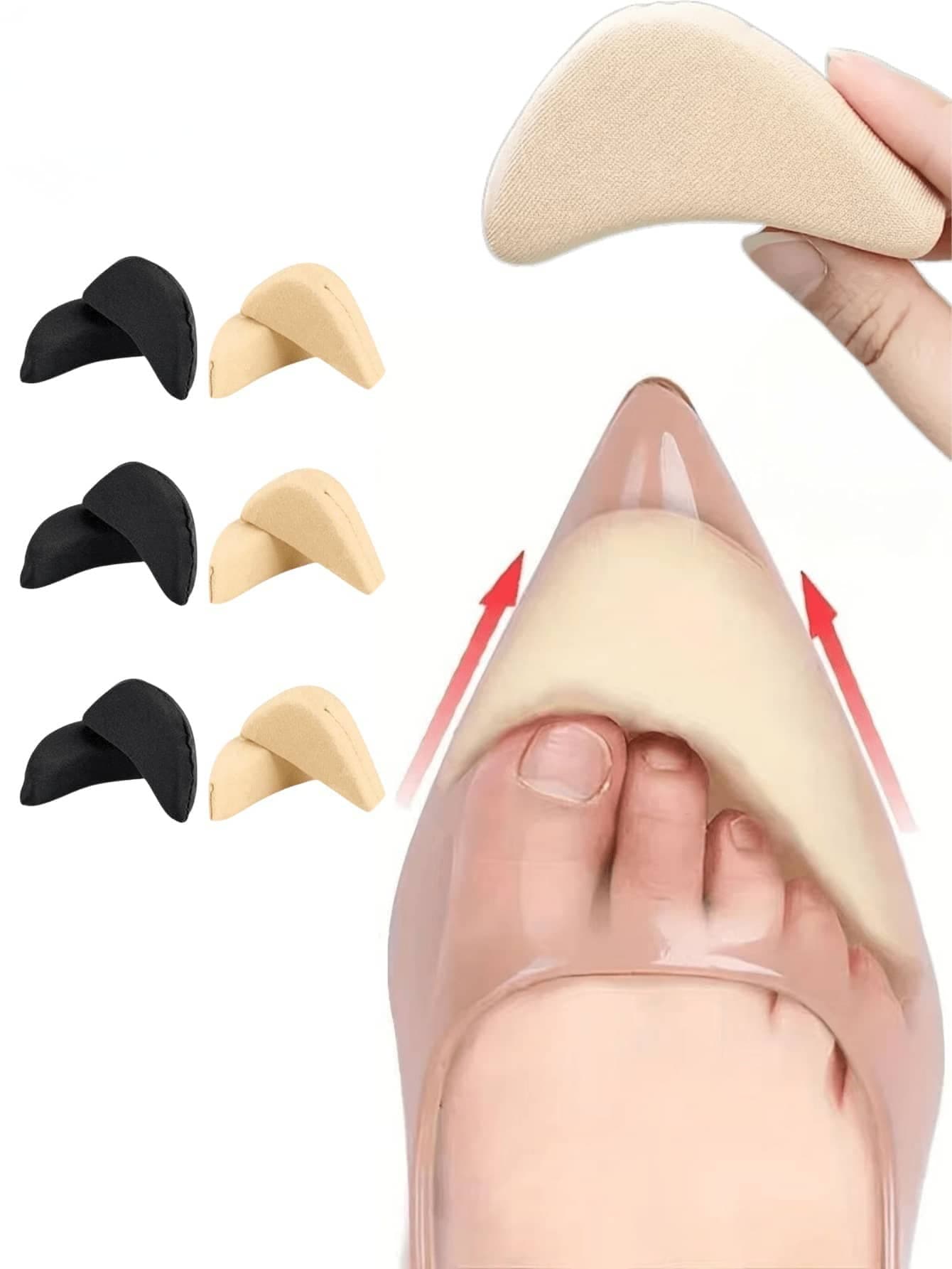 Thickened Soft Toe Pads For High Heels, Relieve Foot Pain, Adjustable Shoe Size - 6/3/2/1 Pairs
