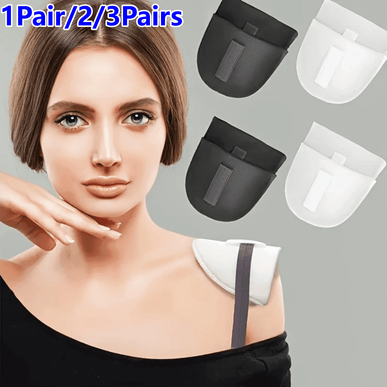 1Pair/2/3Pairs Shoulder Pads, Outerwear, Non-Slip Shoulder Clothing, Sponge Shoulder Liners, Thickened Lining, Detachable, Seamless Shoulder Pads, Suitable For Women.