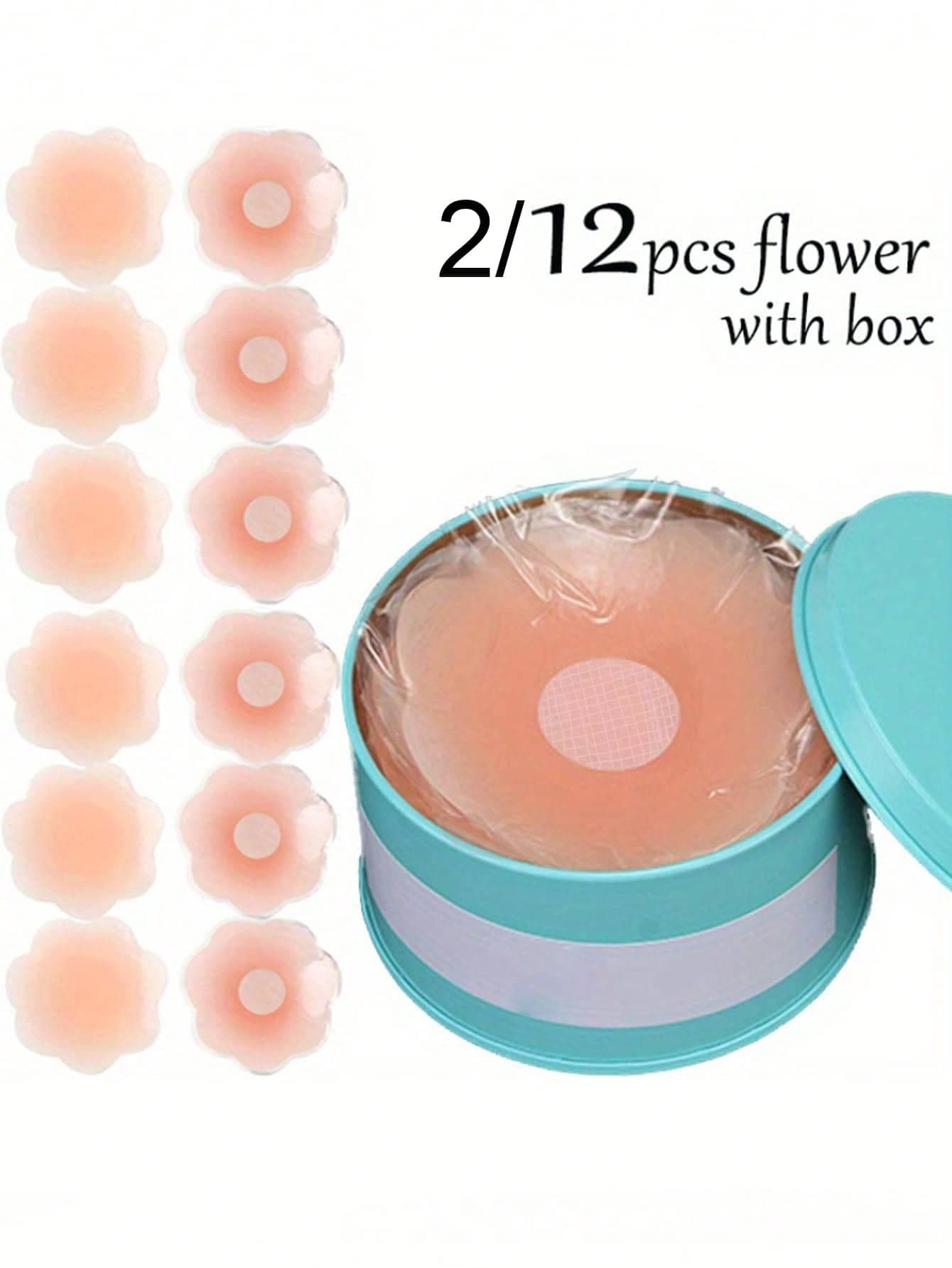 12pcs Reusable Nipple Covers, Strapless Invisible Self-Adhesive Lifting Breast Pads, Women's Lingerie Accessories