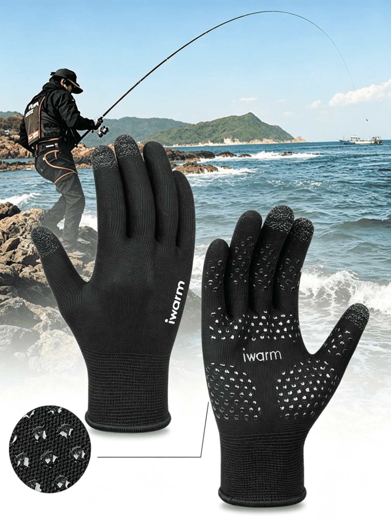 1 Pair Anti-Slip Sun Protection Gloves, Unisex, Spring/Summer UV Protection, Touchscreen Compatible, Lightweight Breathable Wear-Resistant Outdoor Cycling Gloves, Suitable For Driving, Cycling, Fishing, Camping