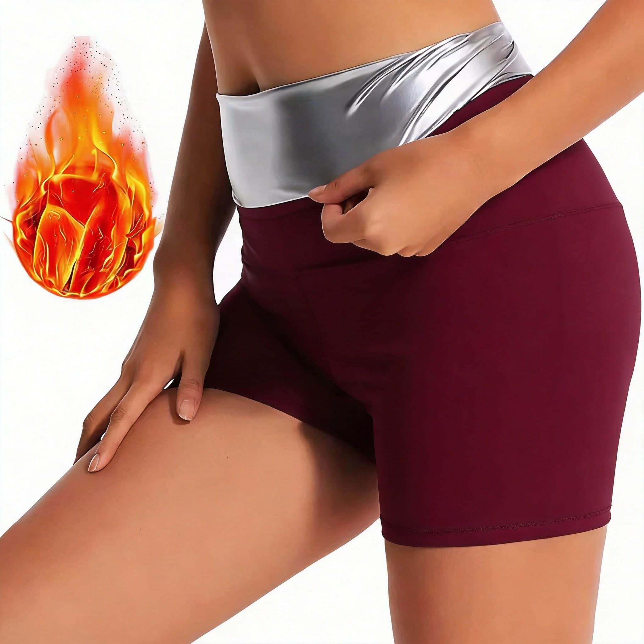 1pc Women's High Waist Sports Shorts, Solid Color Knit Fabric, High Elasticity Material, Suitable For Women's Sports, Fitness, Running, Exercise, Yoga, Sauna, Sports Shorts, Sportswear
