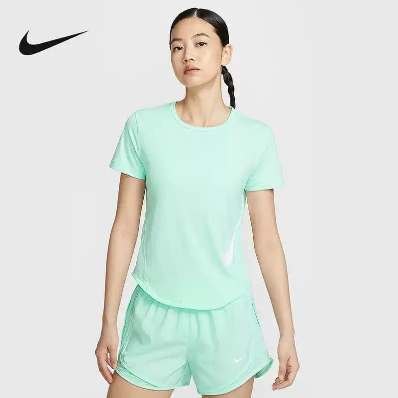 Nike Women's Summer New Running Fitness Training Quick-Dry Reflective Short Sleeve Sports T-Shirt HV2773-353